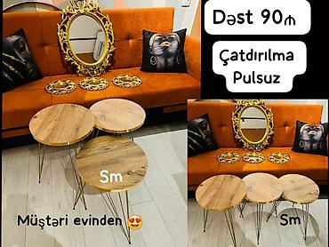 Sifarişlə mebel: Yumru masa, Açılmayan, Təkərsiz, MDF, Zəmanətsiz, Pulsuz çatdırılma, Pulsuz quraşdırılma — 1