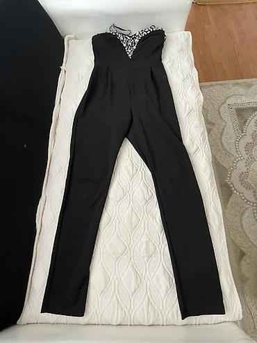 helanke 116: Elegantni crni ženski kombinezon bez rukava. Gornji deo je korset — 1