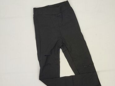 legginsy z eko skóry: Leggings for kids, Niebieski Księżyc, 10 years, 134/140, condition - Very good