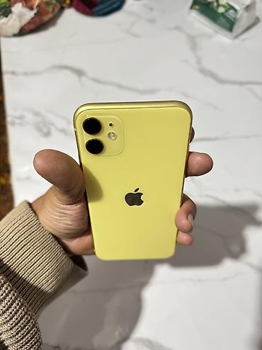 неликвид алабыз: IPhone 11, Колдонулган, 128 ГБ, Сары, 74 % — 7