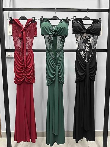 second hand vrsac: Elegantna duga haljina na preklop sa halter vezivanjem oko vrata — 5