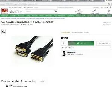 Druga oprema za računare i laptopove: DVI-D Dual Link Y-razdelnik kabl – 1x DVI-D (muški) na 2x DVI-D — 9