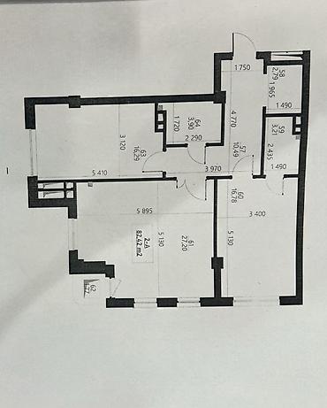 2 8: 3 комнаты, 83 м², Орто-Сай с. Элитка, 3 этаж — 6