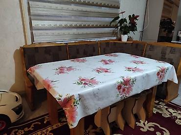 куханые столы: Кухонный стол и стул, Б/у, цвет - Коричневый — 3