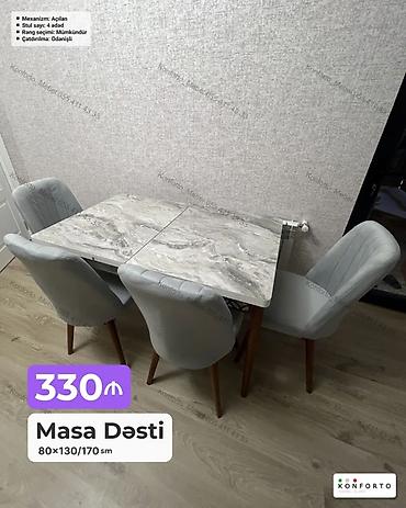 Masa Dəsti – açılan mexanizmli - Ölçülər: 80×130/170 sm — 1