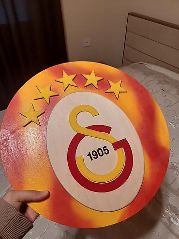 şar sekilleri: Galatasaray loqolu dekorativ taxta panel - Material: çoxqatlı təbii — 1