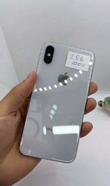 IPhone X, 256 ГБ, Серебристый, Гарантия