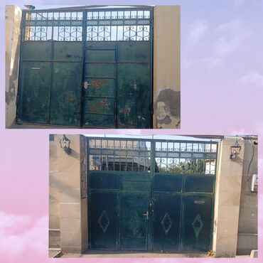 oboy qiymetleri 2020: Железо Дворовые ворота, Распашные, Механические, С дверью, цвет - Зеленый