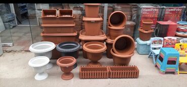 Bitkilər üçün dibçəklər: Dibcek Dibcek qabi dibcek qabi kvadrat duzbucaqli qara Antrasit gul — 22