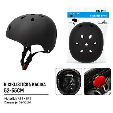 KMT Biciklistička kaciga crna 2008880 Dečja biciklistička kaciga koja