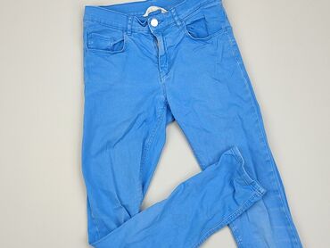 jeansy wiazane nogawki: Spodnie jeansowe, H&M, 13 lat, 152/158, stan - Zadowalający