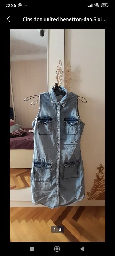 elbiseler: Gündəlik don, Midi, Bershka, S (EU 36)