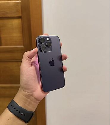 i̇pone 8: IPhone 14 Pro, 256 GB, Deep Purple, Zəmanət, Simsiz şarj, Face ID — 7