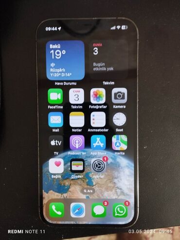 Apple iPhone: IPhone 12 Pro Max, 128 GB, Qara, Zəmanət, Barmaq izi, Simsiz şarj