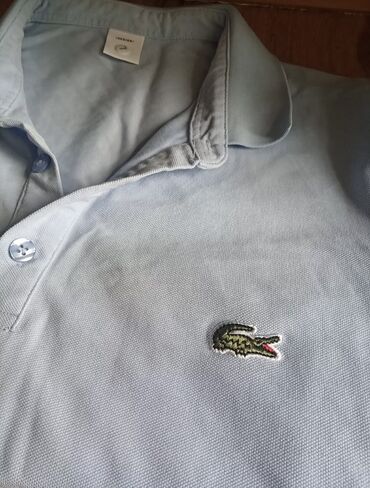 lacoste очки: Мужская футболка, L (EU 40), Lacoste, Б/у, цвет - Голубой, Самовывоз