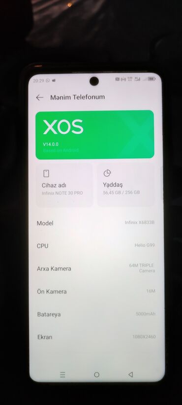 xiaomi poco m3 pro qiymeti: Infinix Note 30 Pro, 256 GB, rəng - Mavi, Sensor, Sənədlərlə