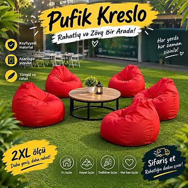 Yeni, Pufik-kreslo, Kredit yoxdur, Çatdırılma yoxdur