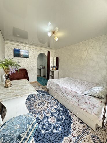 квартира в кыргызстане: 1 комната, Душевая кабина, Постельное белье, Кондиционер