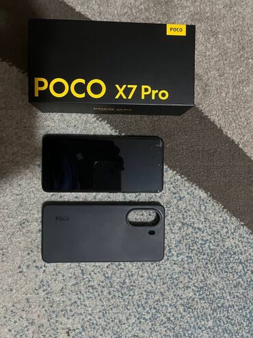 видеокамера с сим картой: Poco X7 Pro, Колдонулган, 256 ГБ, түсү - Кара, 2 SIM, eSIM