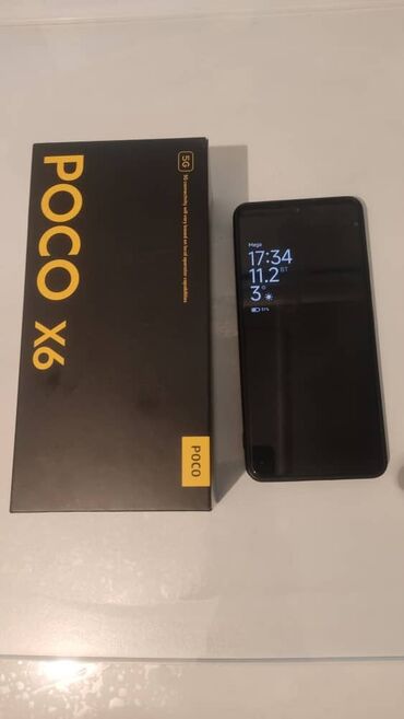 куплю самсунг телефон: Poco X6 Pro 5G, Колдонулган, 256 ГБ, түсү - Кара, 2 SIM