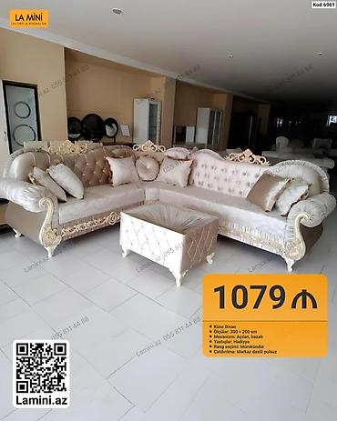Künc divan dəsti – klassik-dəbli dizayn - Ölçü: 300 × 200 sm - lalafo.az -da Künc divan dəsti – klassik-dəbli dizayn - Ölçü: 300 × 200 sm -