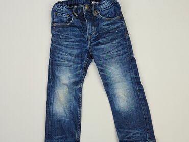 Spodnie: Spodnie jeansowe, H&M, 3-4 lat, 104, stan - Dobry
