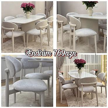 Yemək otağı üçün modern masa-stul dəsti - Dəst: 1 ədəd oval formalı lalafo.az -da Yemək otağı üçün modern masa-stul dəsti - Dəst: 1 ədəd oval formalı