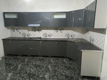 Sifarişlə mətbəx mebeli: Sifarişlə mətbəx dəsti, Özü çəkən petlələr, Mat laminat, Kredit yoxdur, Pulsuz çatdırılma — 6