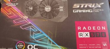 işlenmiş komputer: Video kart "asus rog strix rx 570 4gb" ideal vəziyyətdə, oyun və