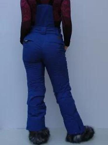 Ski pantalone: Ženske ski pantalone sa tregerima – tamnoplave - Visok struk sa — 21