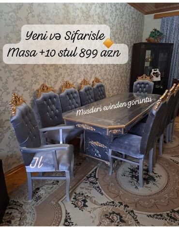 masa destleri: Для гостиной, Новый, 10 стульев