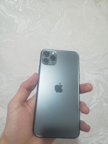 iphone 15 pro max ekran qiymeti: IPhone 11 Pro Max, 64 GB, Yaşıl, Simsiz şarj