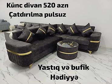 Künc divan dəsti - Qiymət: 520 AZN - Çatdırılma: pulsuz - Hədiyyə