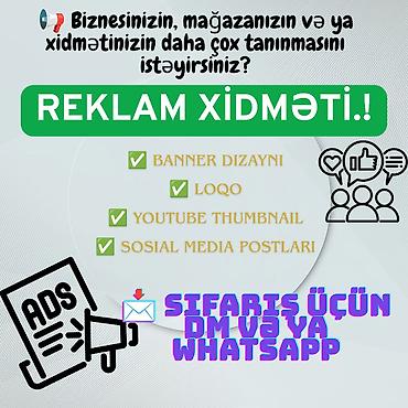 Modellər: ✅ Reklam banneri ✅ Loqo dizaynı ✅ YouTube Thumbnail ✅ Sosial media — 1