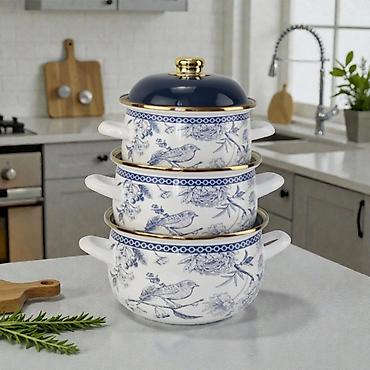 Tava-qazan dəstləri: Qazan, rəng - Ağ — 1