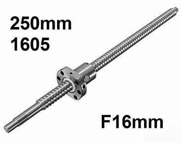 co2 aparat cena: Kuglični navojni vreteno SFU1605 – dužina 250 mm, prečnik 16 mm (F16) — 2