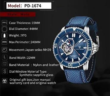 Ručni satovi: PAGANI DESIGN PD-1674 - 44mm - Plava PAGANI DESIGN PD-1674 - 44mm - — 4