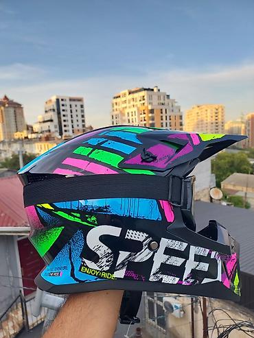 Moto geyim: Off-Road (Cross) Moto kask satıram Məhsul yenidir, istifadə — 6