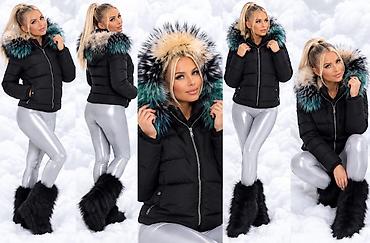 Ženska zimska jakna sa bogatom krznenom kapuljačom - Model: kratka na lalafo.rs Ženska zimska jakna sa bogatom krznenom kapuljačom - Model: kratka