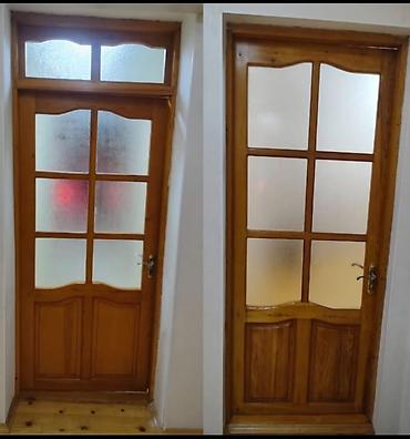 qapilar taxda: Qapi temiz taxta cercive var 5 eded birlikde satilir 150azn bileceri( — 1