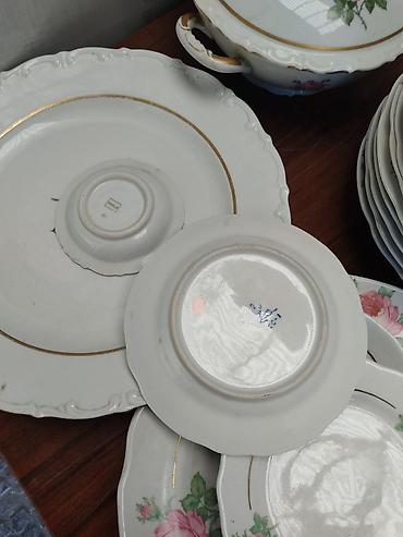 консервные банки оптом: Сборный сервиз" Немецкая розовая роза". Супница, большое блюдо — 3