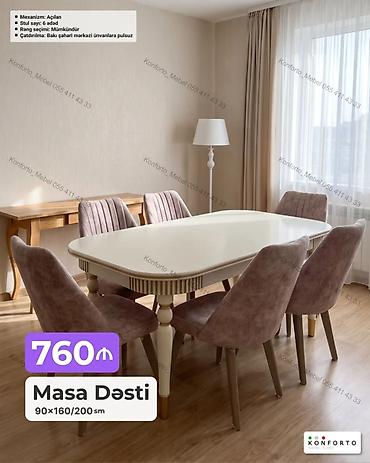 Masa dəsti – elegant yemək otağı üçün • Dəst: 1 ədəd açılan — 1
