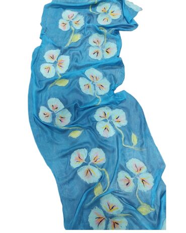 кыргызская национальная одежда: Шелковые шарфы с войлоком ручная работа. Отличный подарок . Цвета