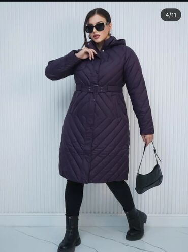 Пуховики и зимние куртки: Пуховик, Длинная модель, Стеганый, Стандарт — 12