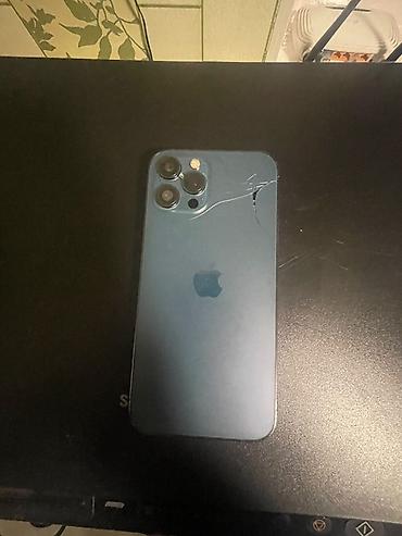 апл 12: IPhone 12 Pro Max, Б/у, 256 ГБ, Pacific Blue, Чехол, 84 % — 1