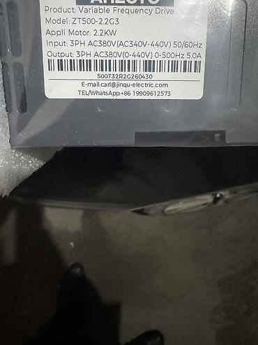 i̇nverter: İnvertor 2,2 kw gücünde,matorun süretini tenzimlemek ücün,qutuda — 3