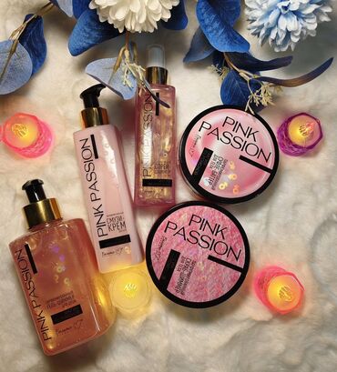 спрей для мужчин чтобы долго стоял: Набор косметики для тела PINK PASSION. Состав набора (видно на фото)