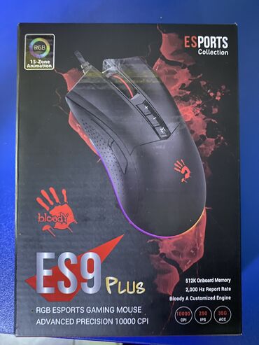 Комплектующие для ПК и ноутбуков: Мышка Bloody ES9 plus Rgb esports gaming mouse advanced precision