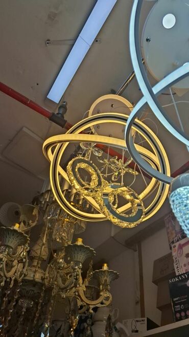 divar ucun işıq: Led люстра, Металл