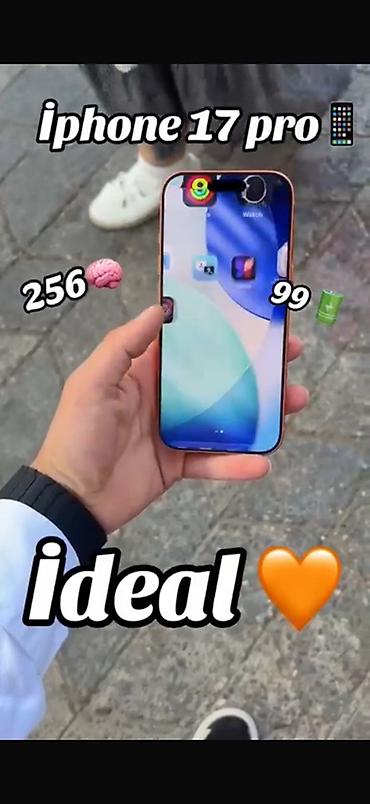 90 120 fps veren telefonlar: IPhone 17 Pro, 256 GB, Narıncı, Face ID — 2